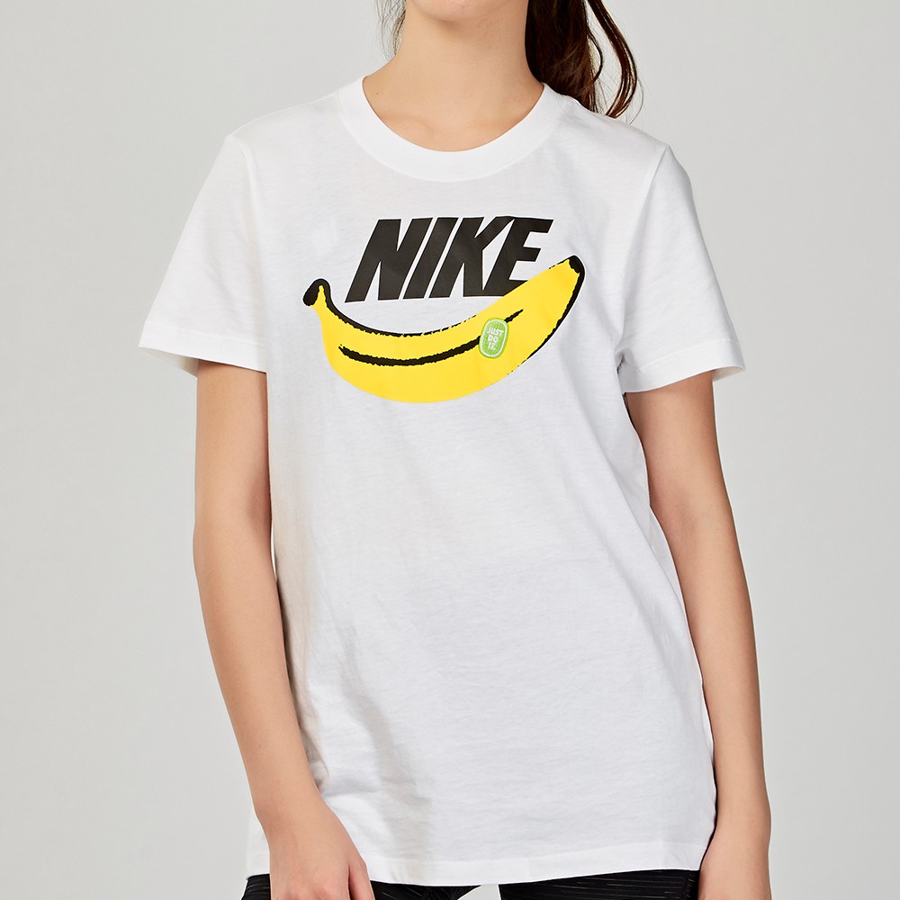 Nike AS W Nsw Tee Ssnl Print 1 女子 白色 香蕉 休閒 短袖 CK4376-100