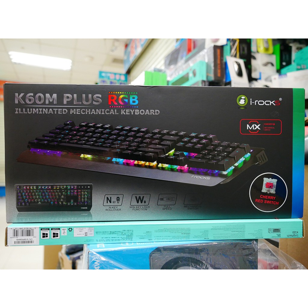 【本店吳銘】 艾芮克 i-rocks K60M PLUS RGB 機械式鍵盤 Cherry 紅軸 茶軸 青軸 2年保固