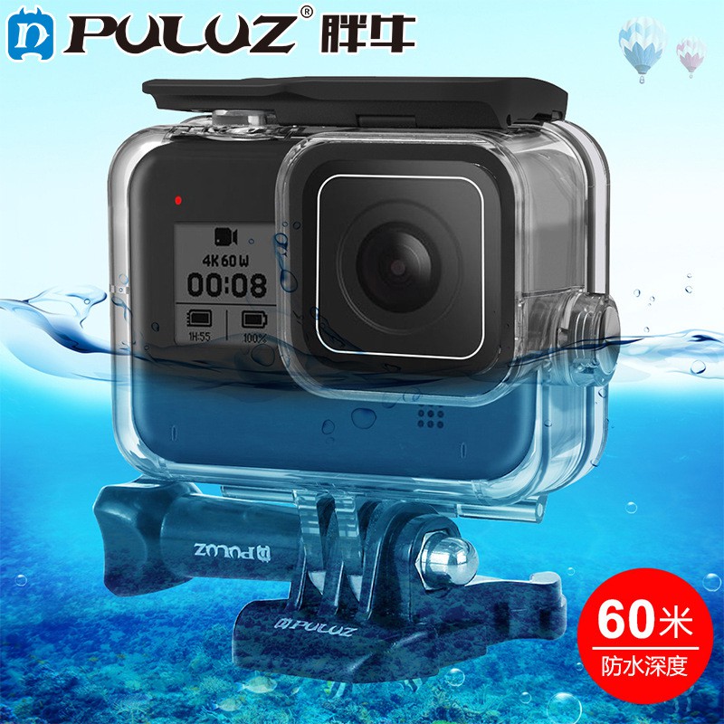 GoPro HERO8 Black 相機潛水殼防水殼60米防水運動相機周邊PULUZ胖牛