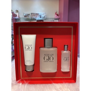 Giorgio Armani 亞曼尼 深邃寄情水男性淡香精禮盒（淡香精 75ml+15ml+沐浴精75ml）
