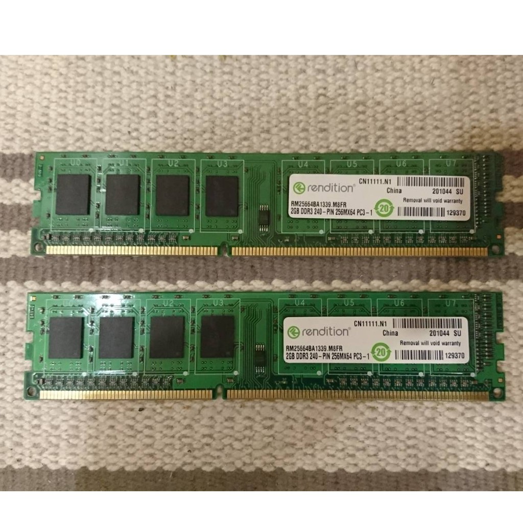 美光 micron Rendition DDR3 1333 2G 記憶體 RAM 桌上 PC