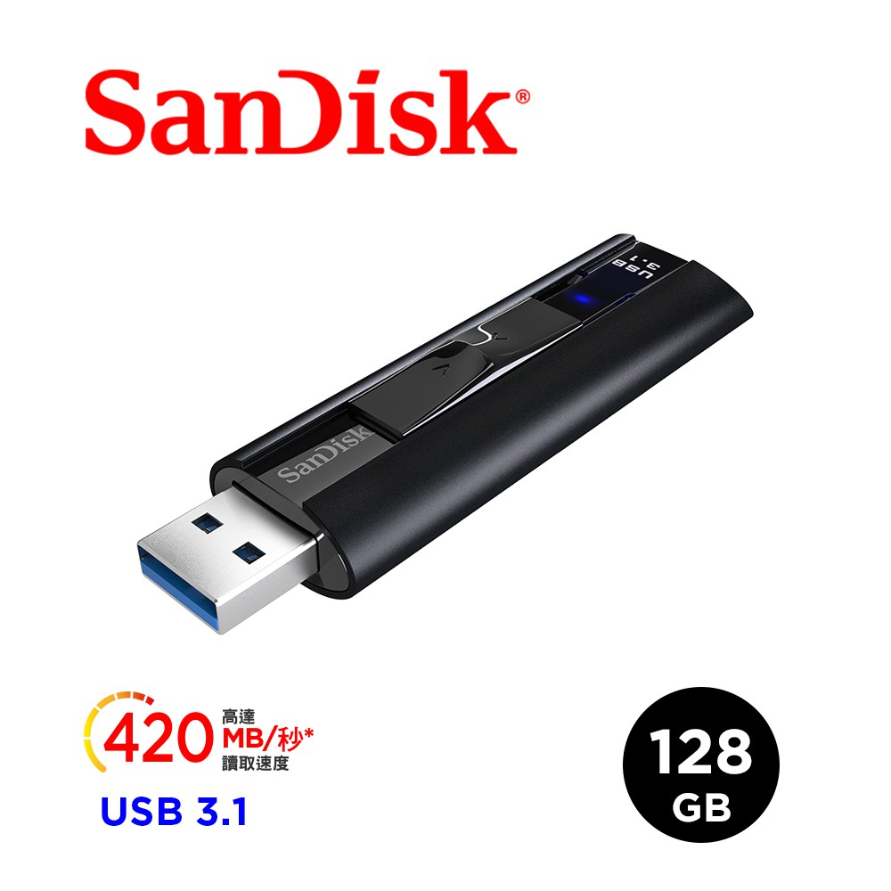 SanDisk ExtremePRO USB 3.1 高速碟 CZ880公司貨 128GB~1TB