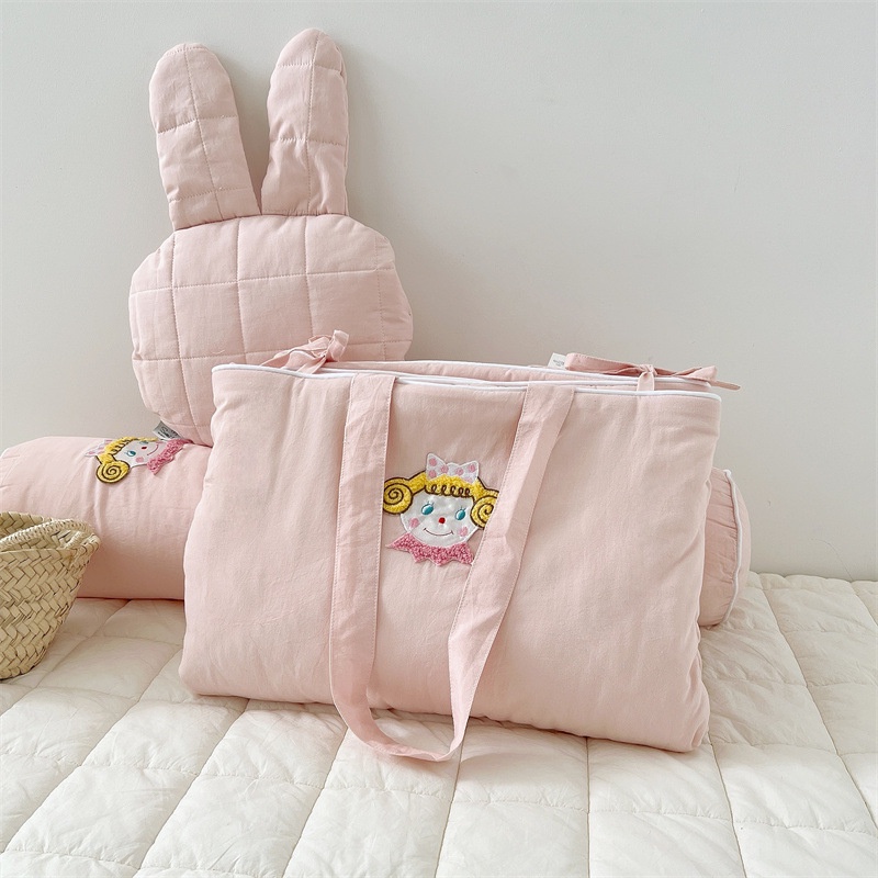 嬰兒床墊可愛純棉加厚嬰兒幼兒園床墊便攜可水洗床墊新生兒床墊