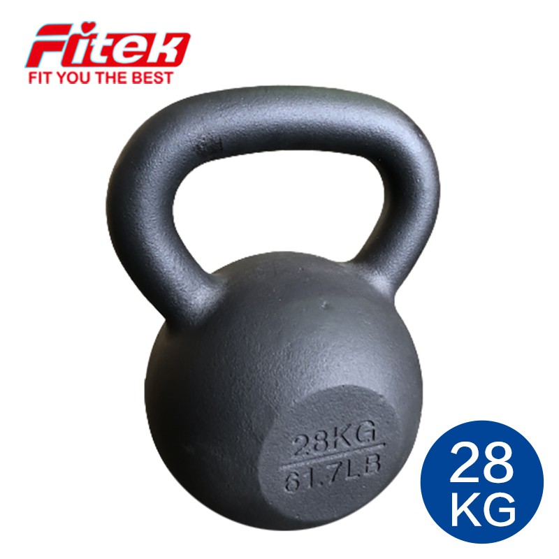 【Fitek健身網】28公斤鑄鐵壺鈴／28KG專業壺鈴／28公斤壺鈴／ KB28KG 烤漆壺鈴 經典款壺鈴