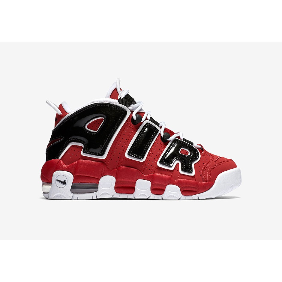 問真假請跳過「Parody」Nike Air More Uptempo GS 大AIR 紅黑 公牛 GD著 男生 女生