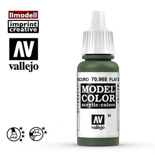 AV Vallejo 綠色 70968 Flat Green 模型漆水性漆壓克力顏料 Acrylic