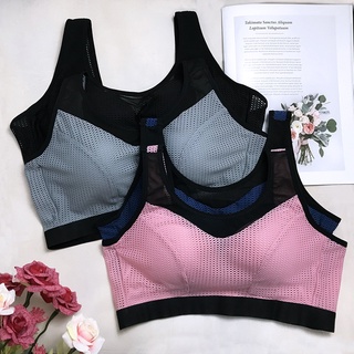 《魔點子Mordenco》活力撞色超透氣網洞無鋼圈運動內衣 M~2XL 大尺碼 貨號973