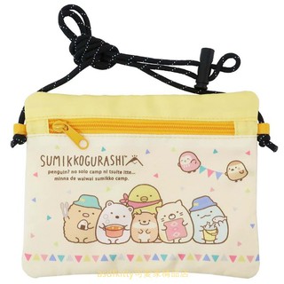 asdfkitty*日本san-x角落生物扁型斜揹包/手機包/收納包-日本正版商品