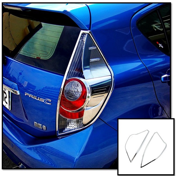 圓夢工廠 Toyota Prius C 2012~2018 鍍鉻 改裝 車燈框 飾貼 後燈框 尾燈框