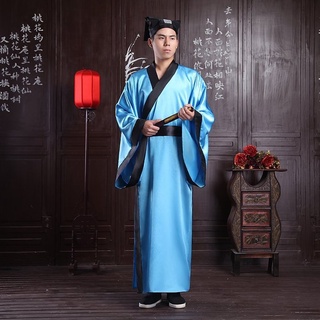 🌹手舞足蹈舞蹈用品🌹中國男古裝/才子書生服裝-藍色/購買價$1000元/出租價400元