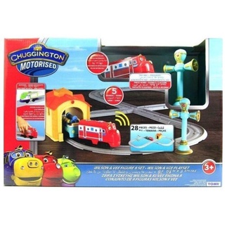 美國 Learning Curve TAKARA TOMY CHUGGINGTON 恰恰特快車場景組 電動威爾森冒險組