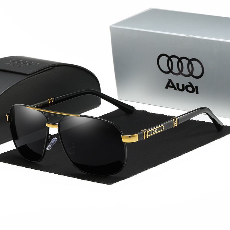 💕 奧迪4S店同款經典男士偏光太陽鏡男大框駕駛司機眼鏡戶外騎行墨鏡