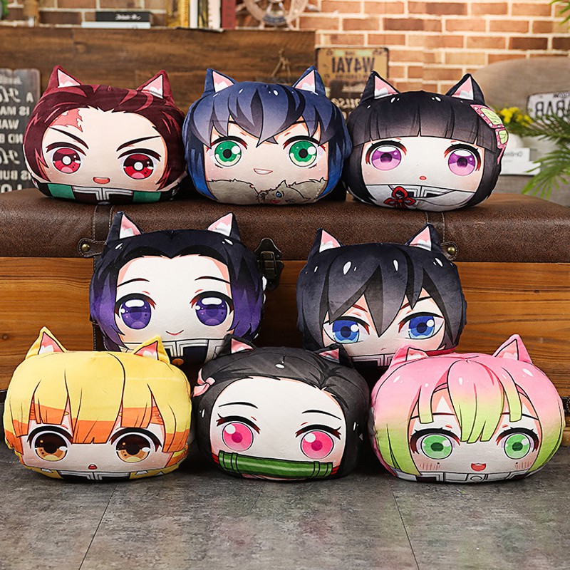 禰豆子鬼滅之刃周邊暖手抱枕蝴蝶忍柔軟插手捂動漫團子善逸靠墊枕 蝦皮 Line購物