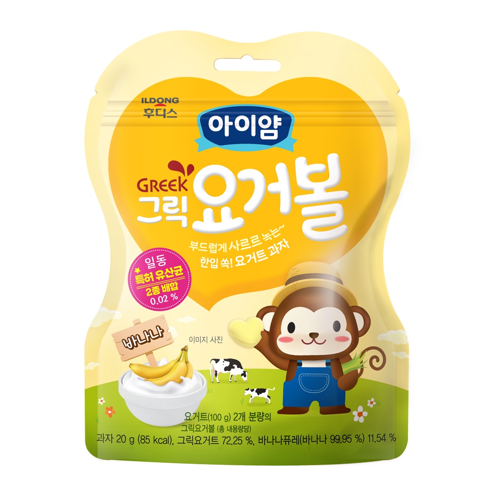 韓國 ILDONG FOODIS 日東 優格愛心餅-香蕉