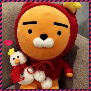 💗特惠💗韓國kakao friends 卡考Ryan獅子 2020新款聖誕獅子公仔 毛絨玩偶 聖誕節少女禮物