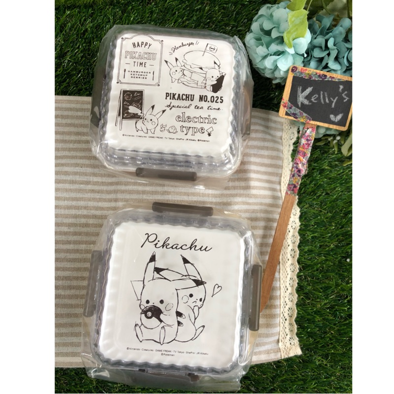 🍰日本直送精選現貨🍰神奇寶貝 皮卡丘 漢堡盒造型 保鮮盒 便當盒 野餐盒 日本製