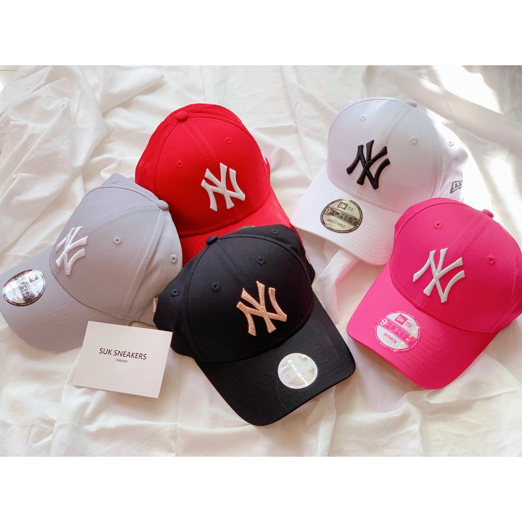 SUK SNEAKERS♦️New Era NY 9Forty Cap 白色 玫瑰金 老帽 棒球帽 紐約 洋基帽