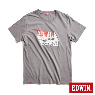 EDWIN 網路獨家 3D-LOGO短袖T恤(暗灰色)-中性款