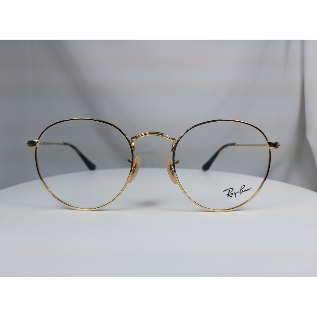 『逢甲眼鏡』Ray Ban雷朋 光學鏡框 全新正品 金色復古金屬框 細框 圓框 【RB3447V-2500】