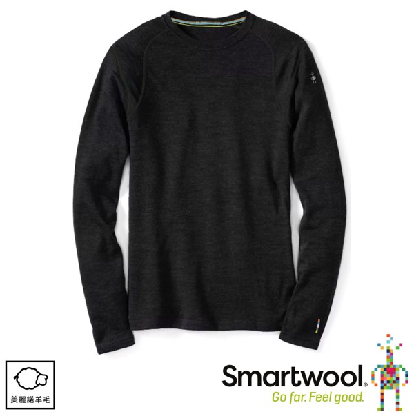 【SmartWool 美國 男 NTS 250長袖衫《炭黑色》】SW0NP600/保暖長袖/內層/衛生衣/悠遊山水