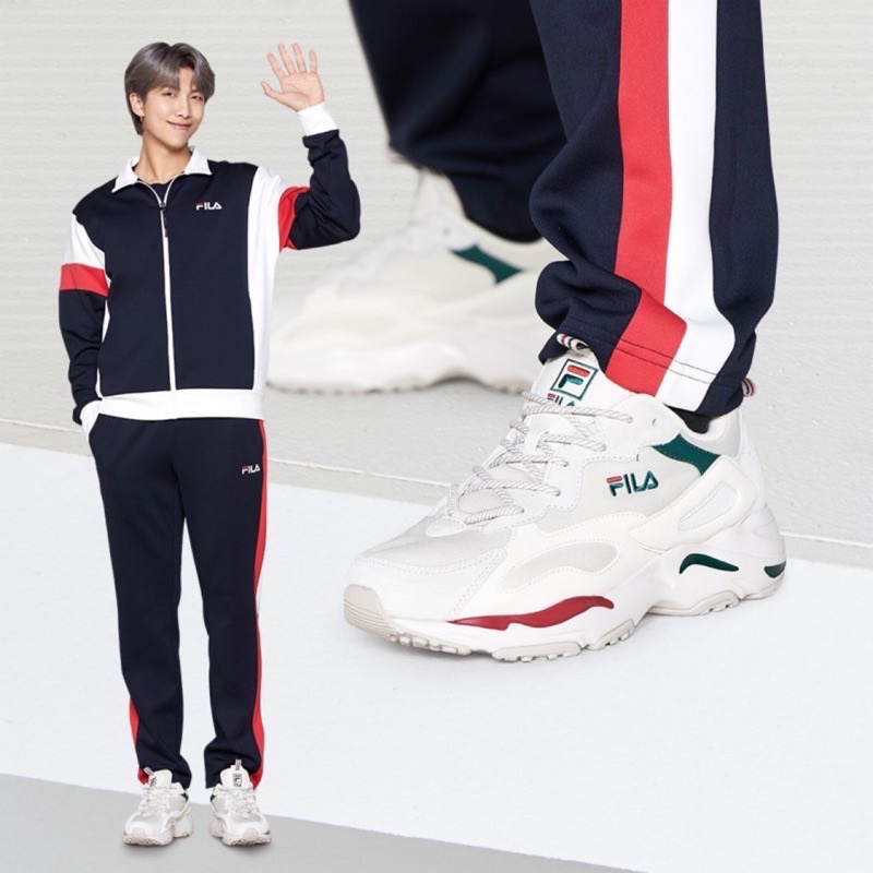 BTS防彈少年團同款 正品 FILA tracer老爹鞋 紅綠款 24號