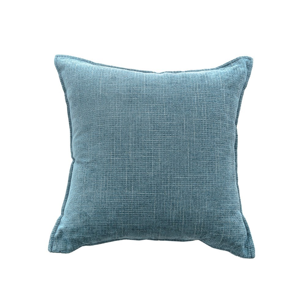 莎爾素色絨綿環保棉抱枕45x45cm藍