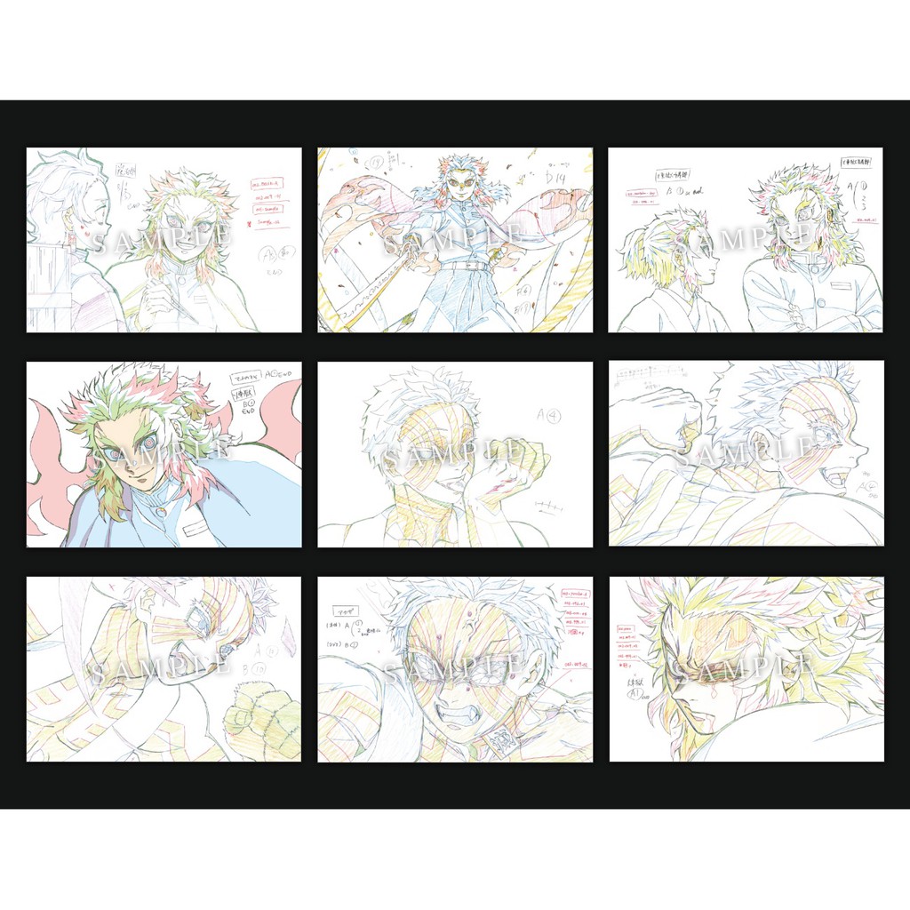 LISA日本代購 無限列車 原畫草稿明信片 鬼滅之刃 鬼滅劇場版 鬼滅 炎柱 炭治郎彌豆子善逸伊之助煉獄猗窩座上弦三魘夢