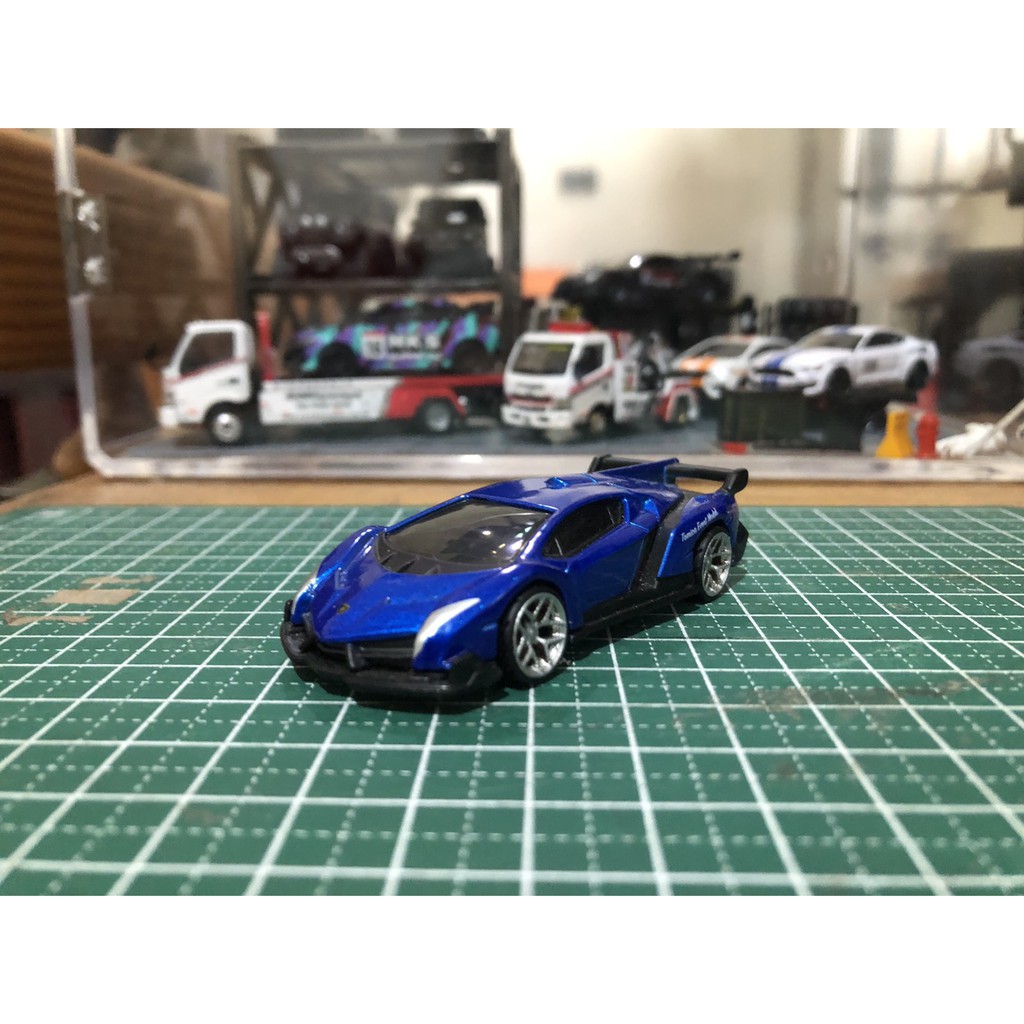 "無盒"出清_ 多美Tomica_Lamborghini_Veneno_藍色橫濱會場車