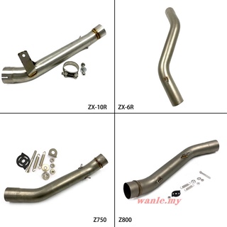 KAWASAKI Z750 Z800 摩托車排氣消聲器中管接頭適配器適用於川崎 Z800 Z1000 ZX6R ZX10