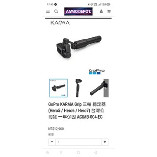 台灣原廠公司貨 GOPRO KARMA GRIP 三軸穩定器