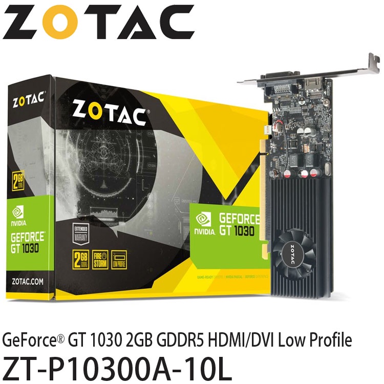 【3CTOWN】含稅 ZOTAC P10300A-10L GT 1030 2GB GDDR5 Low Profile顯卡