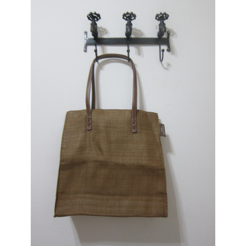 全新正品 Godiva 藤編 棕色 咖啡色 磁石扣 側背包 手提袋 環保袋 購物袋 峇厘島風 渡假風 大容量