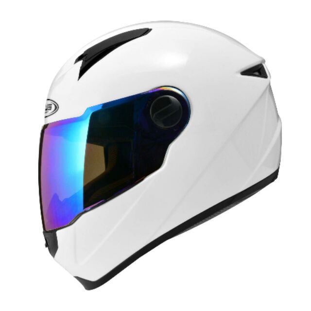 ZEUS ZS-811白 全罩式安全帽 可加購電彩片