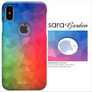 客製化 簍空 手機殼 iPhone X 8 7 Plus ix i8 i7 i7+ 硬殼 三角漸層彩虹