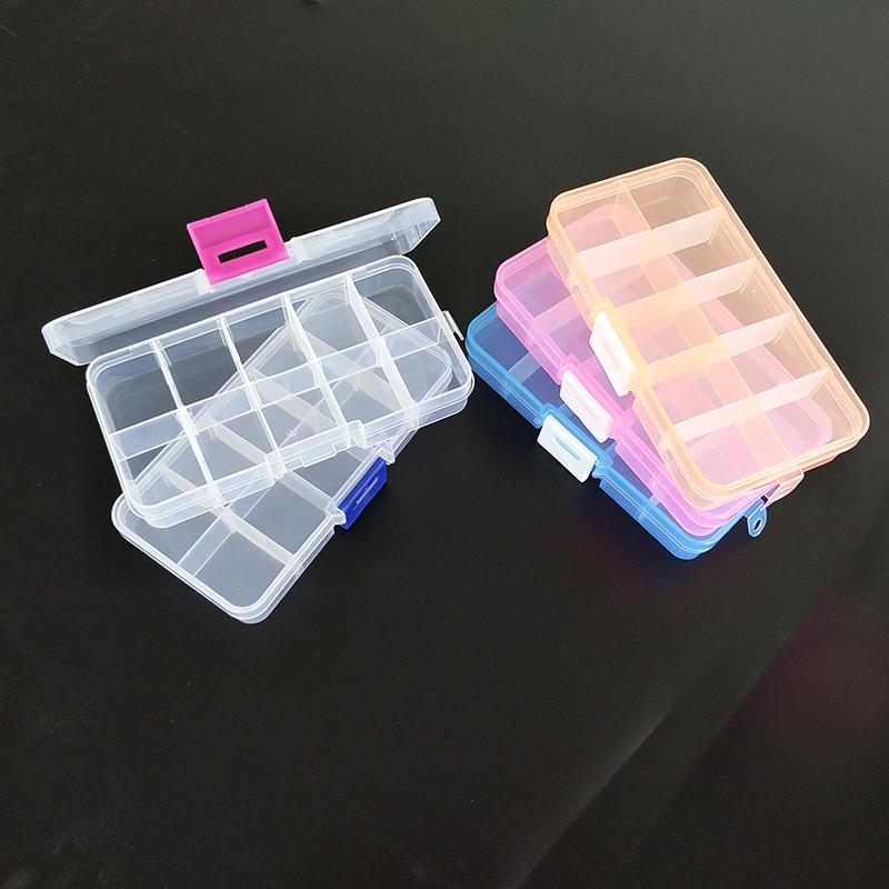 小號10格透明塑料可拆卸耳釘盒 飾品盒 收納盒 耳環盒