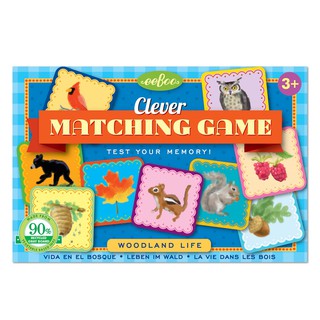 "台灣總代理" eeBoo小遊戲系列 — wooddland life clever matching game森林動物
