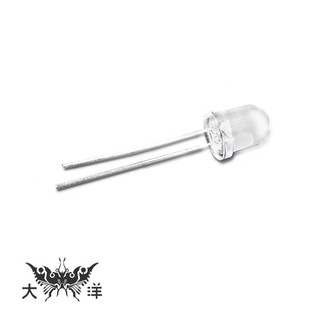 8mm透明殼 高亮度LED (250PCS/包) 0628 二極管 大洋國際電子