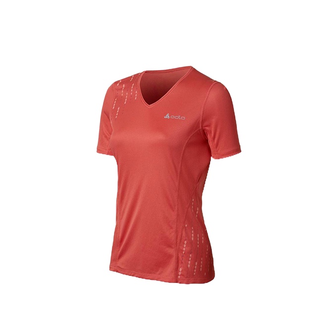瑞士ODLO】女V領短袖運動衫344631 (37500-桔紅) | 蝦皮購物