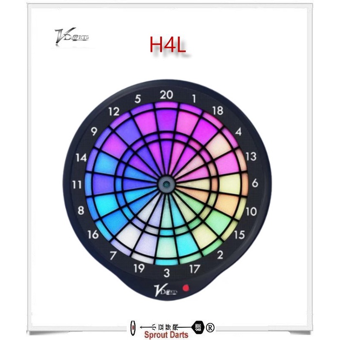 Vdarts H4L 發光飛鏢靶 可加購立地架 地墊 (#10156  小豆芽飛鏢網)