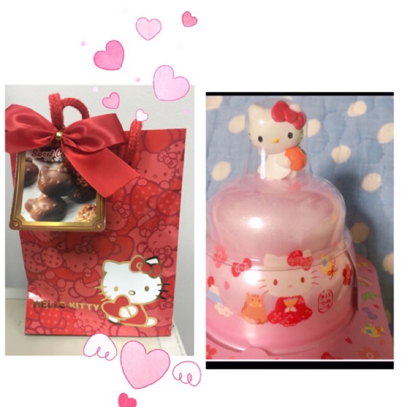 日本販售凱蒂貓kitty貓巧克力日本帶回三麗鷗sanrio年糕麻糬情人節禮物貓臉造型巧克力粉色年糕造型鏡餅
