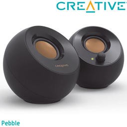 CREATIVE Pebble USB2.0 桌上型喇叭 二件式 黑色