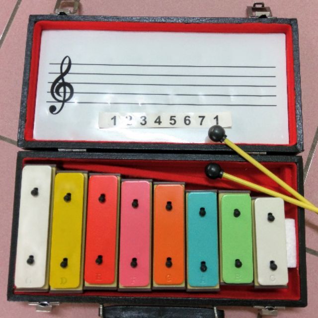 KingRosa 合崇 彩色鐵琴 8音 八音音磚 奧福 兒童打擊樂器 附盒+2琴槌