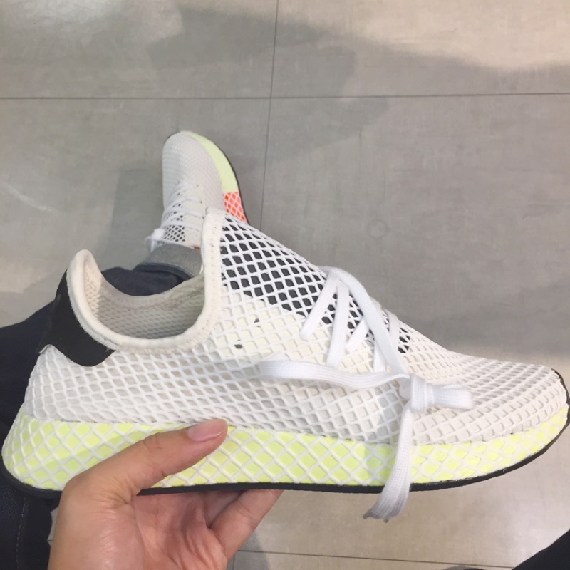 [Good Thing/古新好物]Adidas Deerupt Runner chalk white撞色 螢光