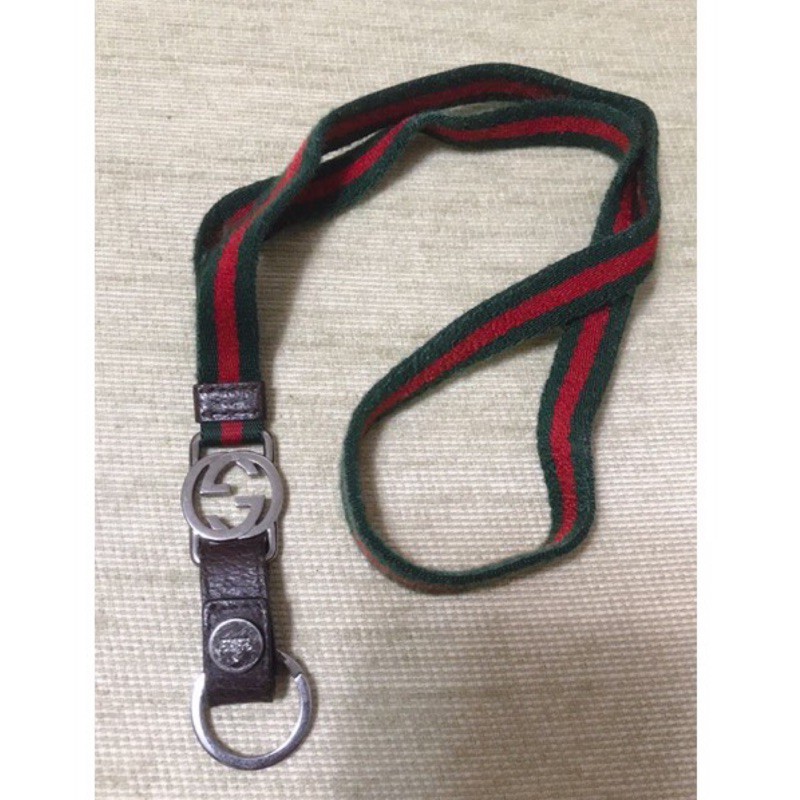 Gucci 識別證帶 鑰匙圈絕版商品有使用痕跡 扣子有磨損 反應在價格上 蝦皮購物