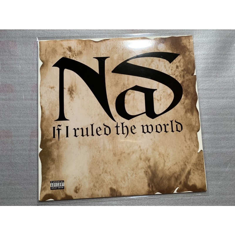 重量級嘻哈饒舌歌手  納斯 黑膠單曲（二手美國版） NAS If I Ruled The World Single