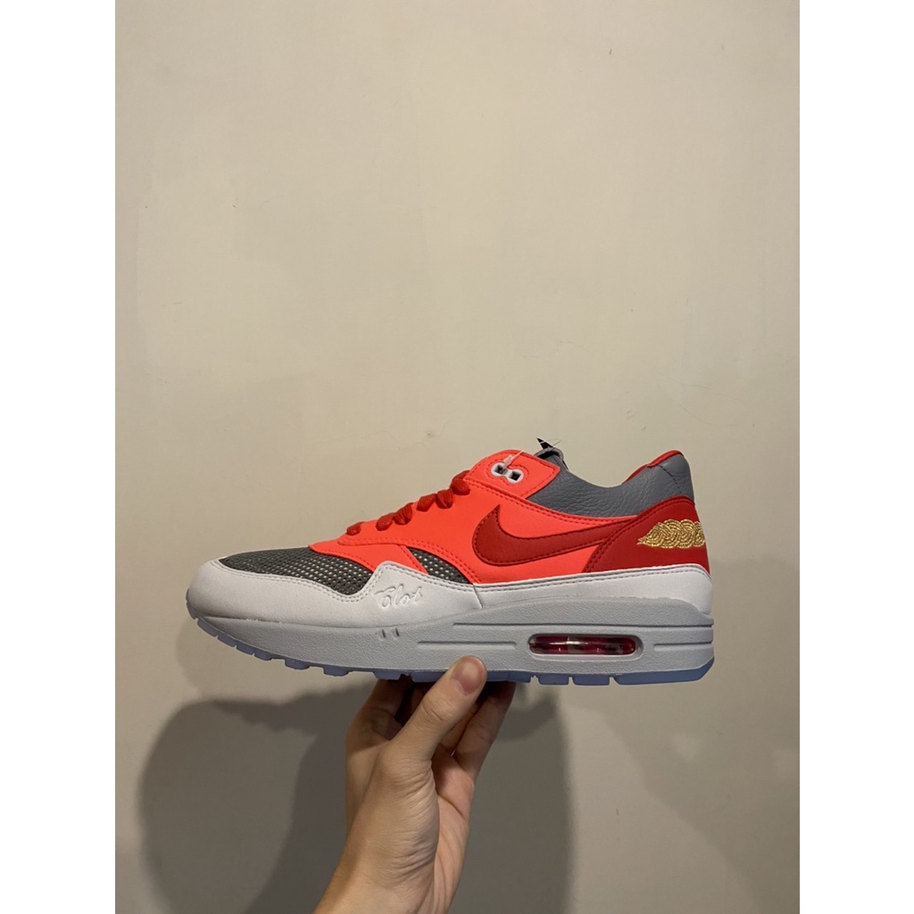 Nike x CLOT Air Max 1 'Kiss Of Death Solar Red' US8.5 全新外國公司