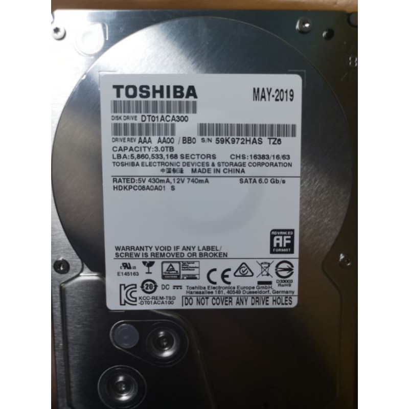 東芝Toshiba 3tb 硬碟