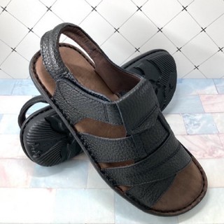 ｛專業鞋店｝New buffal 牛頭牌.3046.真皮涼鞋.全縫線真皮.臺灣製造.男鞋.黑色
