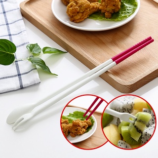 🔜現貨🔜日本製 ECHO 兩用筷 叉匙 矽膠料理筷 多功能菜箸 2色不挑色
