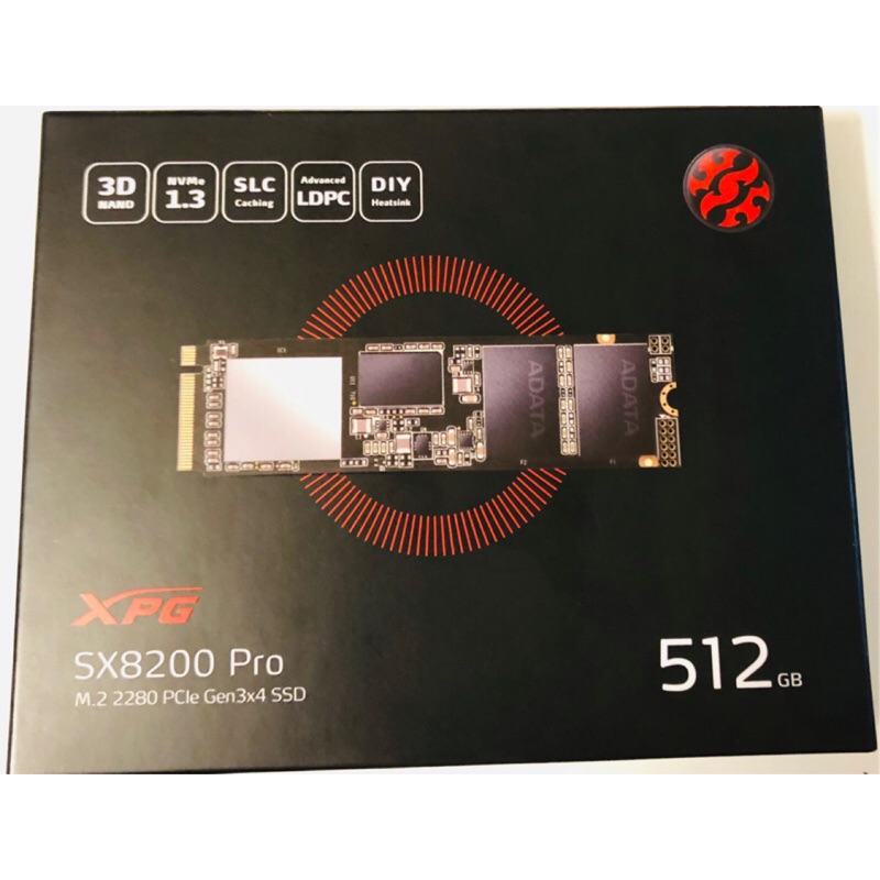 【出售】: ADATA威剛 SX8200pro 512GB SSD M.2 2280 PCle Gen3x4